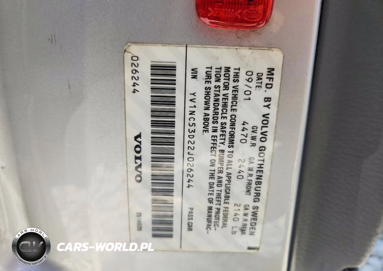 2002 Volvo C70 VIN:YV1NC53D22J026244 - 12