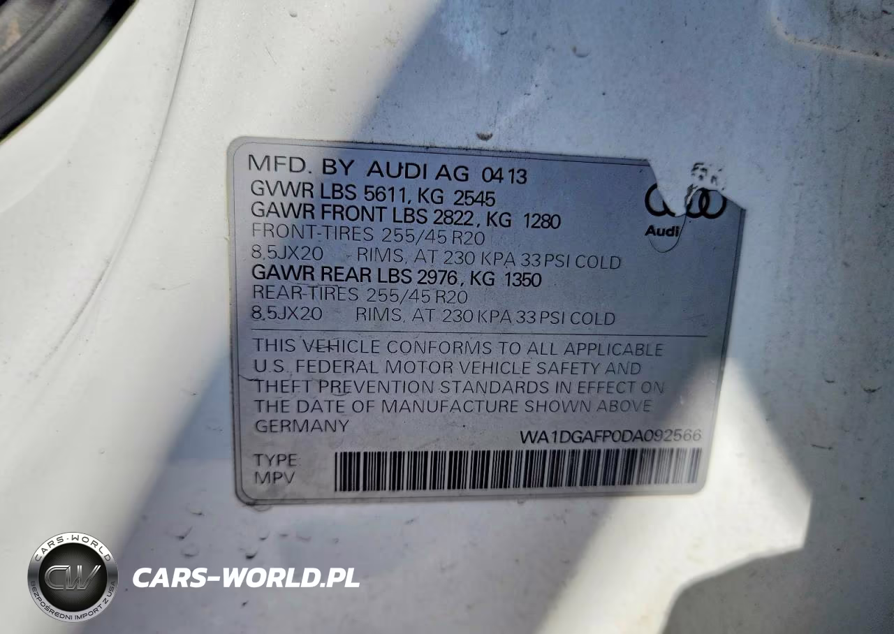 2013 Audi Q5 Premium Plus VIN:WA1DGAFP0DA092566 - 13