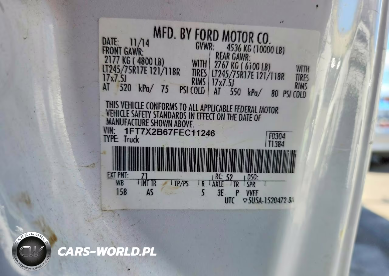 2015 Ford F250 Super Duty VIN:1FT7X2B67FEC11246 - 12
