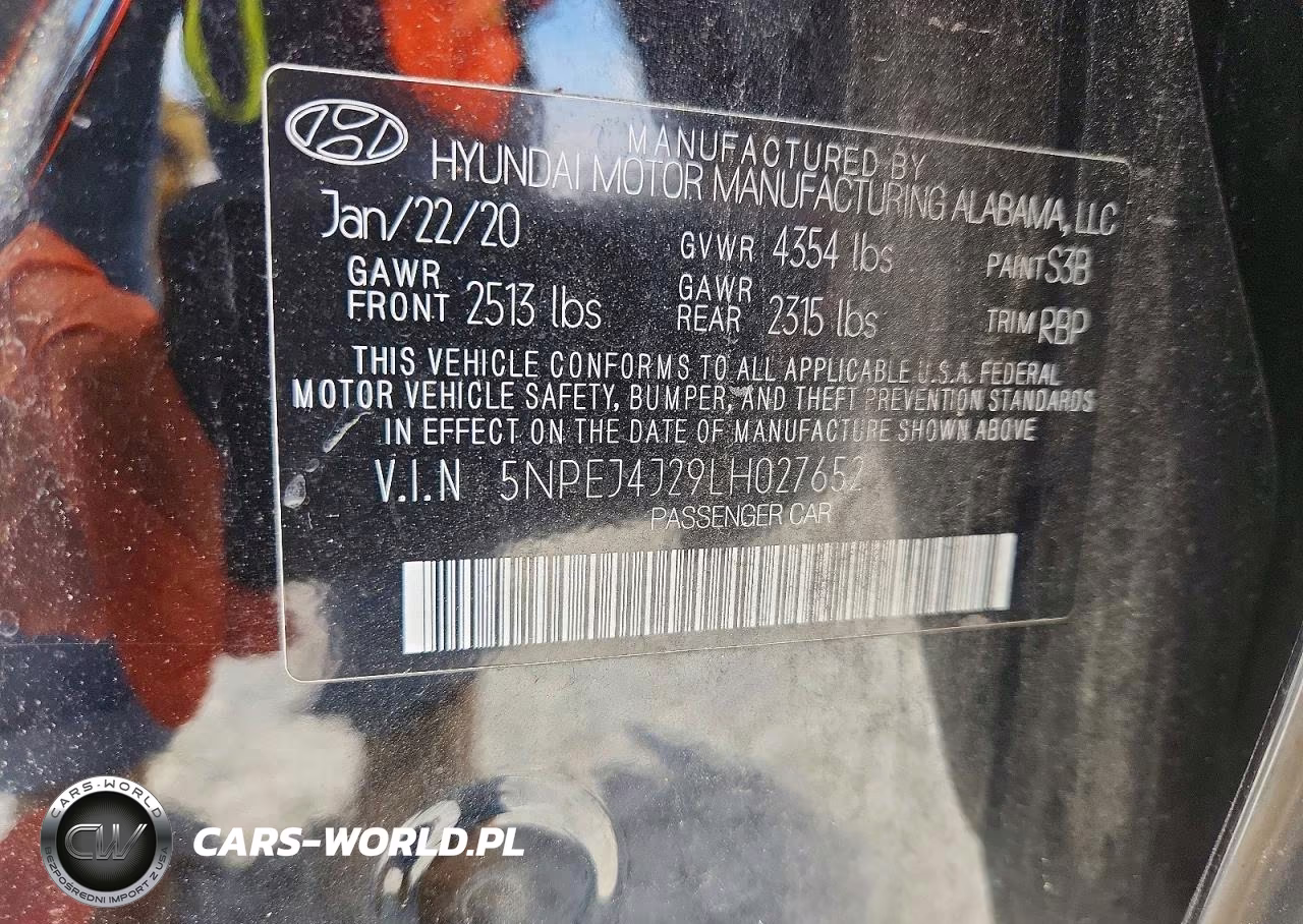 2020 Hyundai Sonata Sel Plus VIN:5NPEJ4J29LH027652 - 12