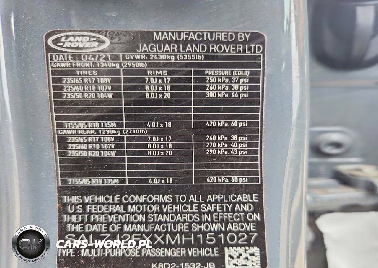 2021 Land Rover Range Rover Evoque S VIN:SALZJ2FXXMH151027 - 13