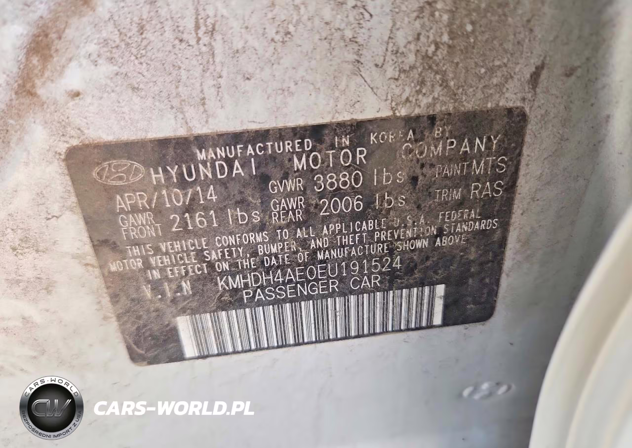 2014 Hyundai Elantra Se VIN:KMHDH4AE0EU191524 - 13