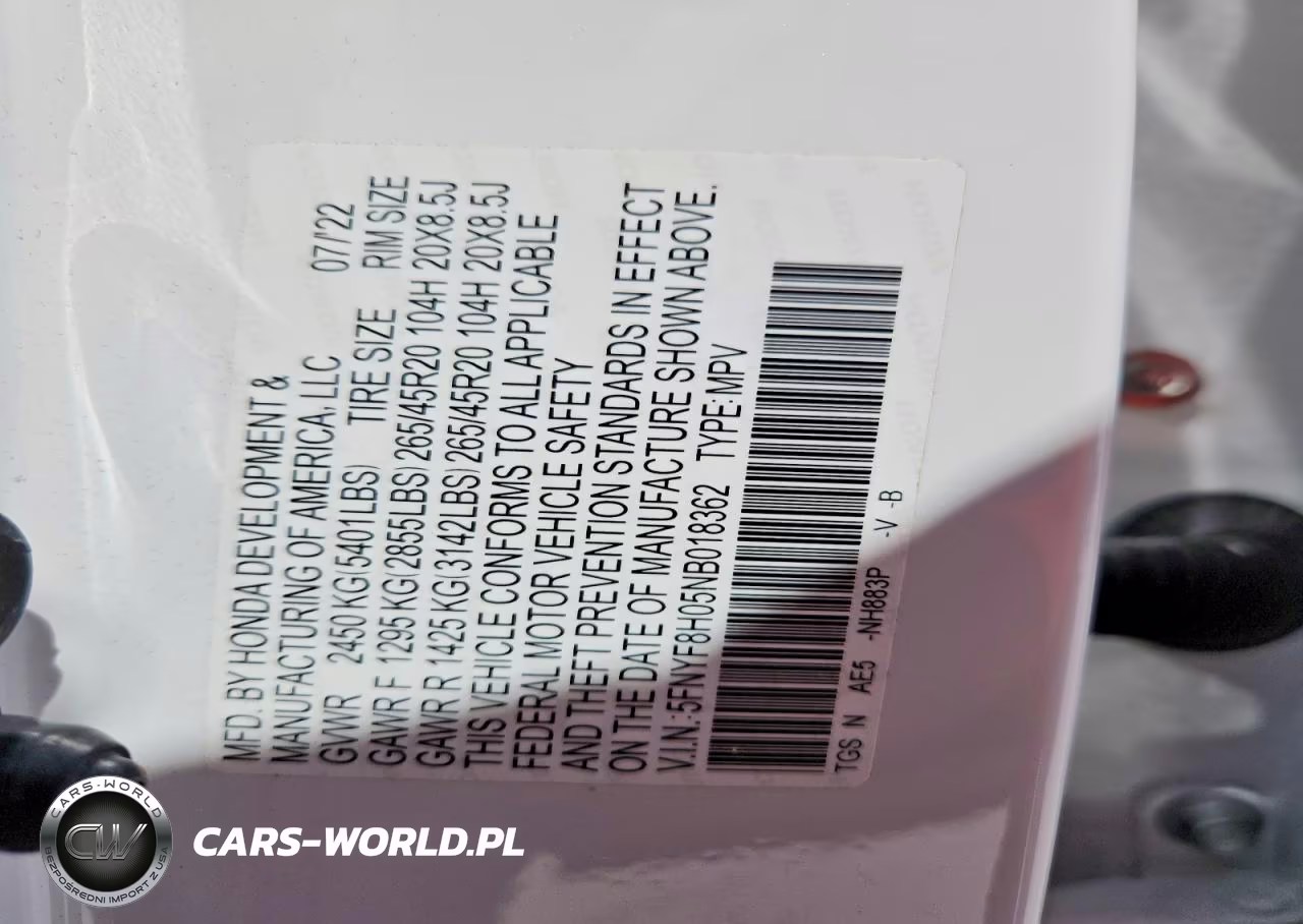 2022 Honda Passport Elite VIN:5FNYF8H05NB018362 - 13