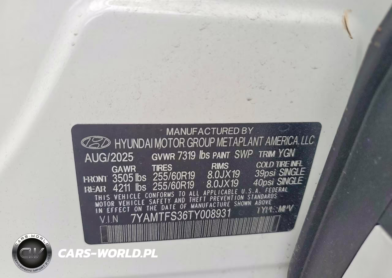 2026 Hyundai Ioniq 9 Se VIN:7YAMTFS36TY008931 - 14