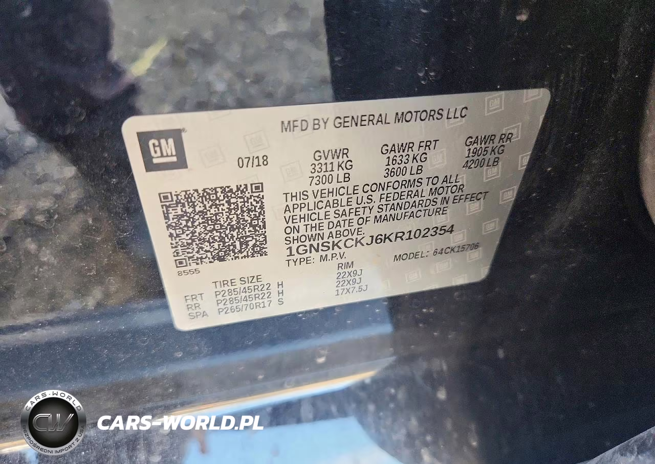 2019 Chevrolet Tahoe K1500 Premier VIN:1GNSKCKJ6KR102354 - 12