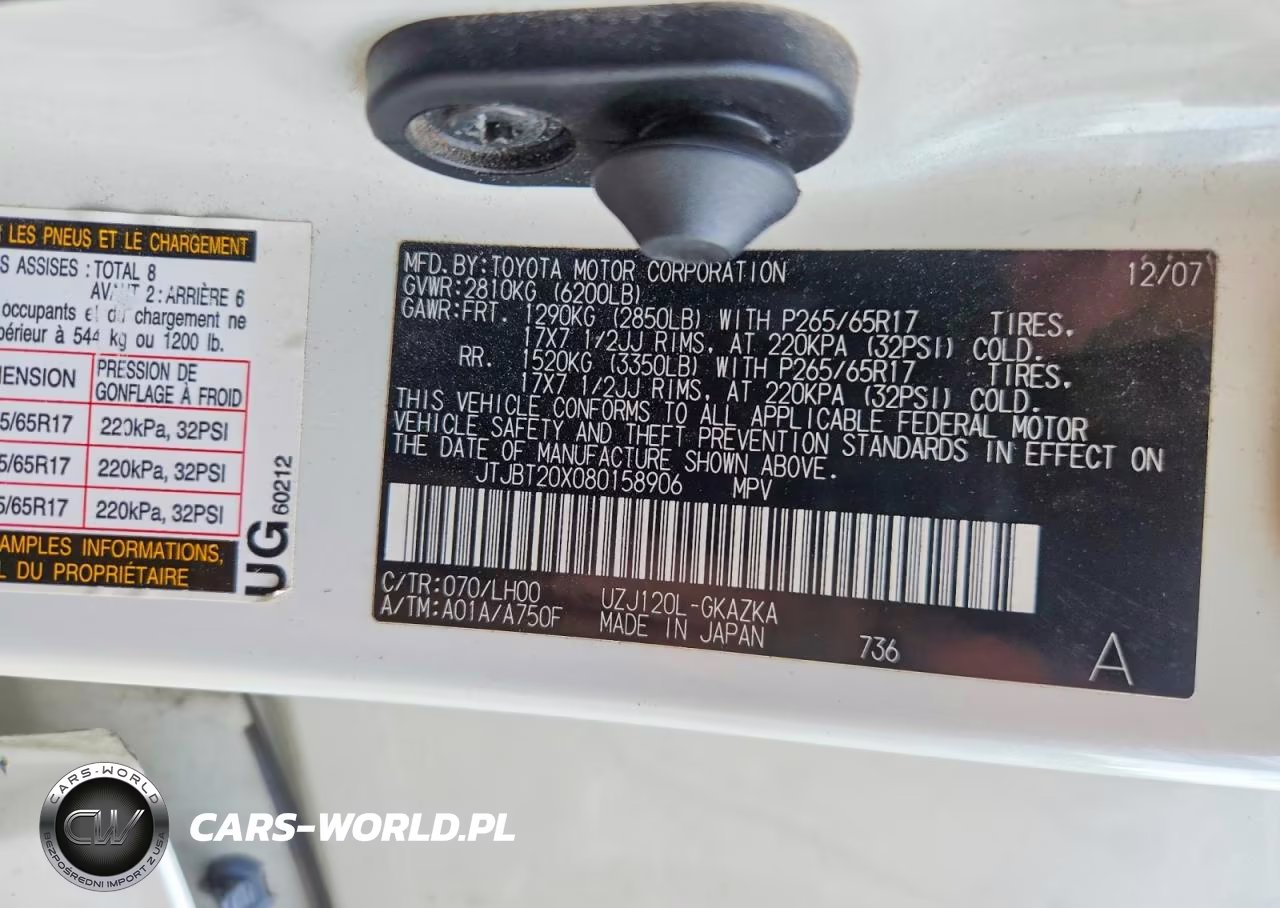 2008 Lexus Gx 470 VIN:JTJBT20X080158906 - 14