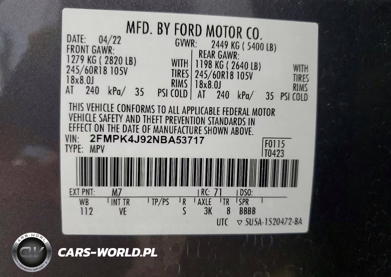 2022 Ford Edge Sel VIN:2FMPK4J92NBA53717 - 13