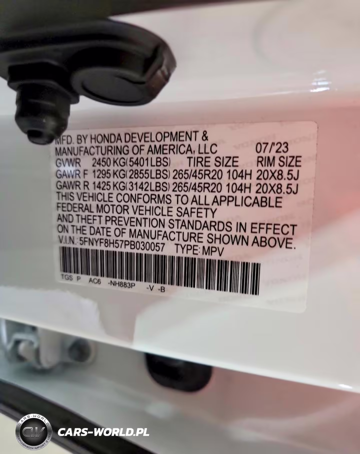 2023 Honda Passport Exl VIN:5FNYF8H57PB030057 - 12