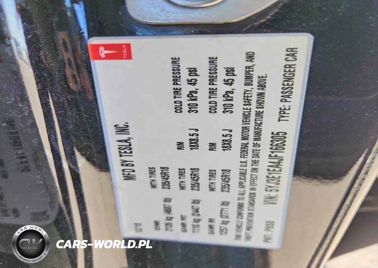 2018 Tesla Model 3 VIN:5YJ3E1EA4JF166305 - 12
