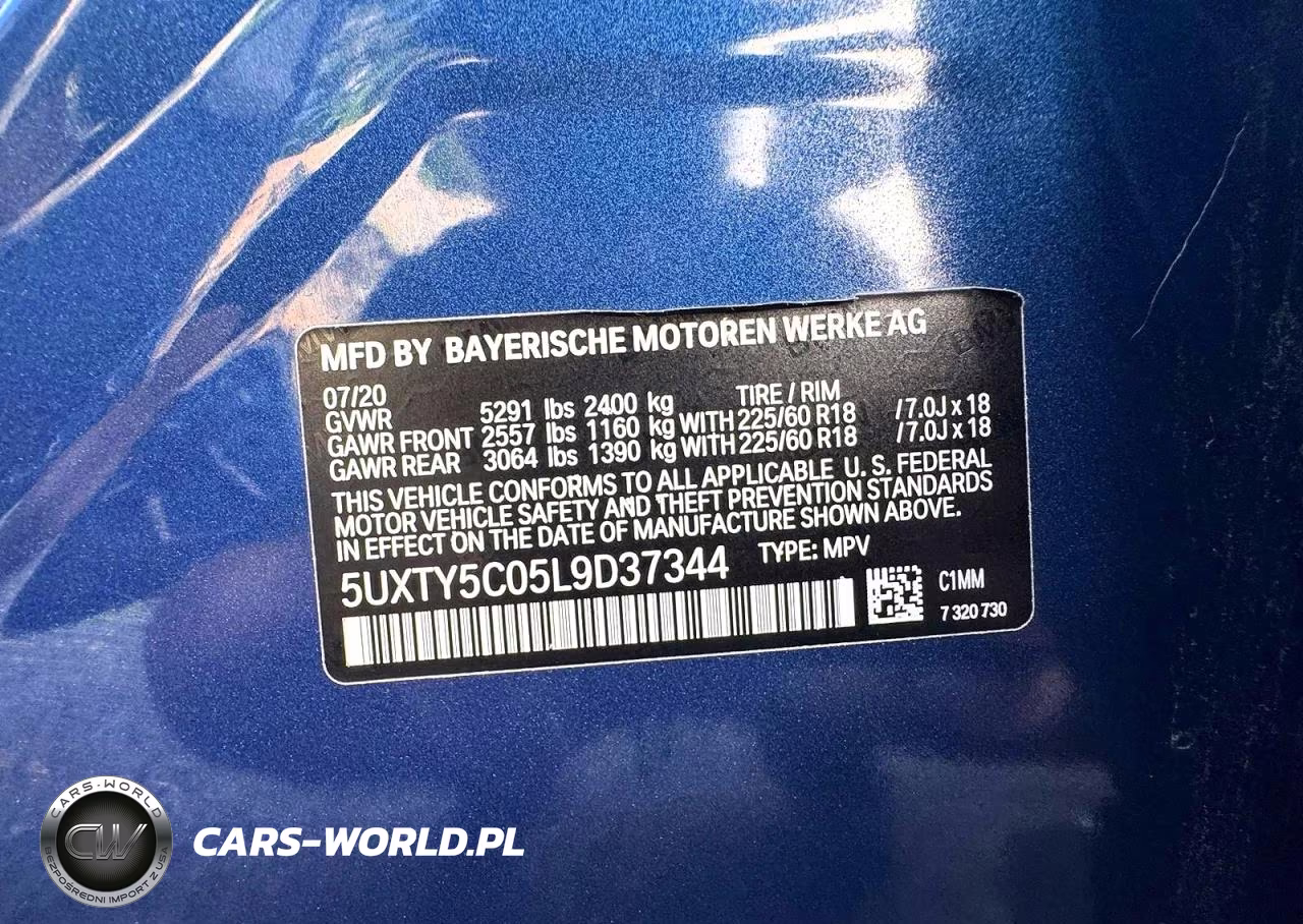 2020 BMW X3 xDrive30I VIN:5UXTY5C05L9D37344 - 14