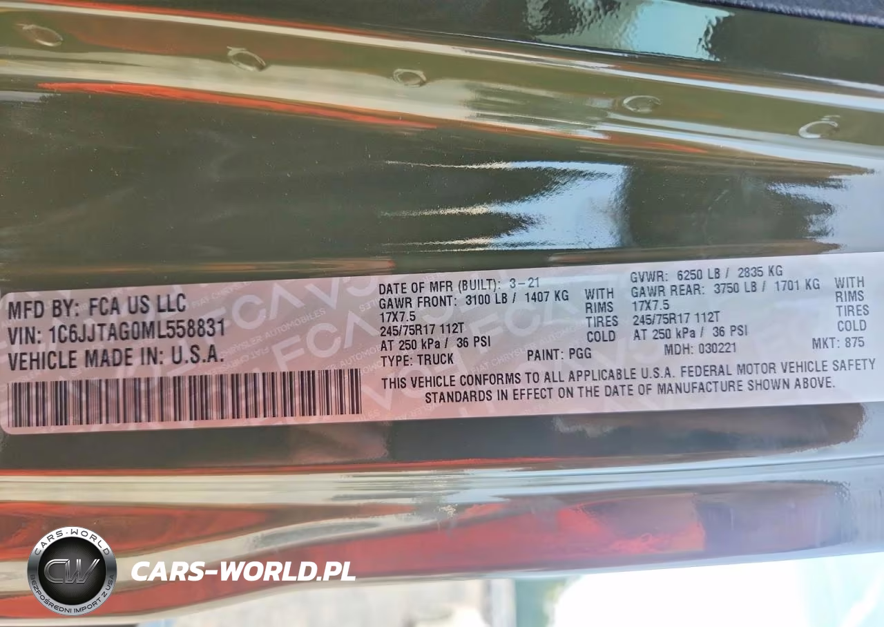 2021 Jeep Gladiator Sport VIN:1C6JJTAG0ML558831 - 14
