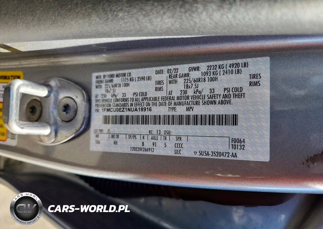 2022 Ford Escape Se VIN:1FMCU0EZ1NUA18916 - 13