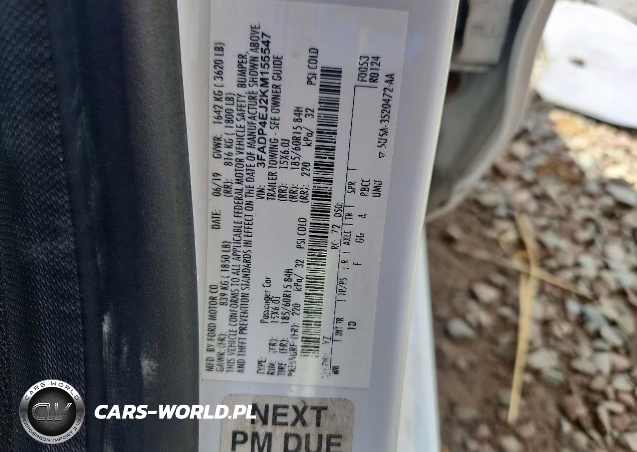 2019 Ford Fiesta Se VIN:3FADP4EJ2KM155547 - 12