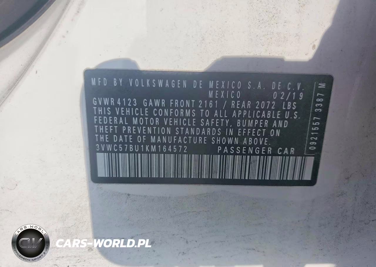2019 Volkswagen Jetta S VIN:3VWC57BU1KM164572 - 12
