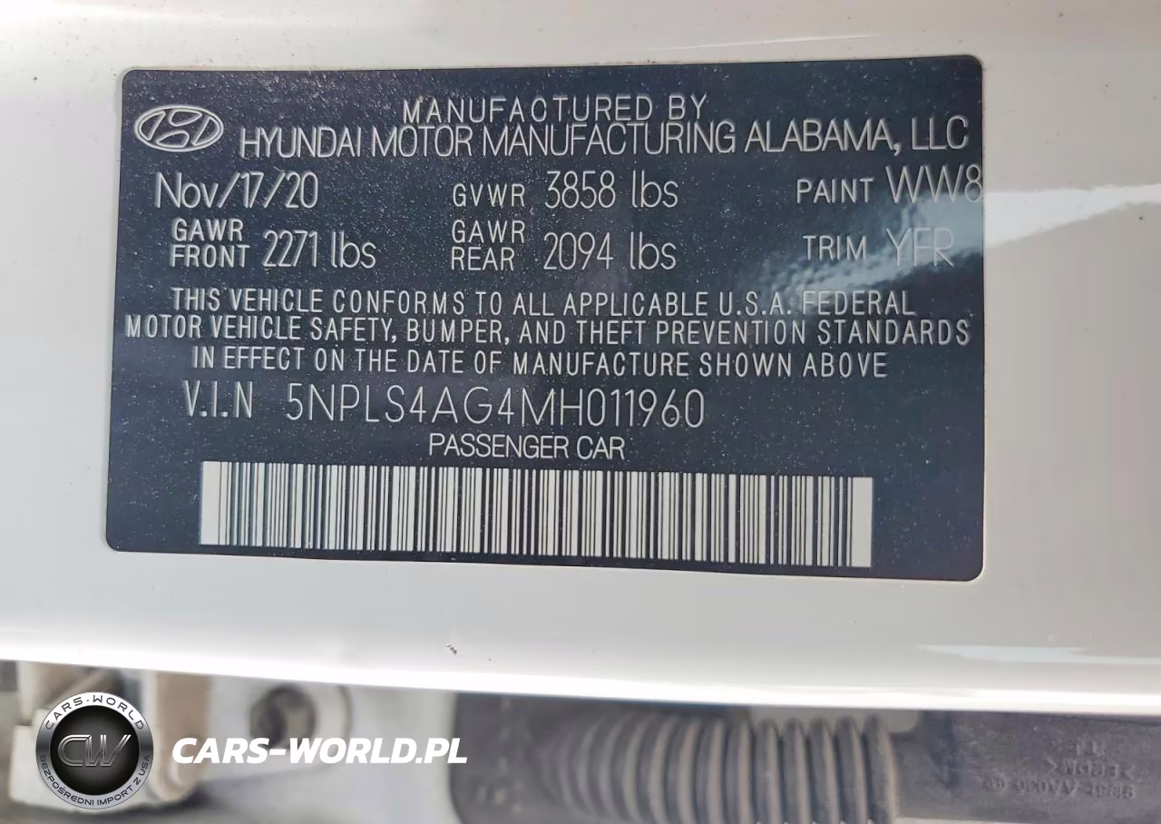 2021 Hyundai Elantra Sel VIN:5NPLS4AG4MH011960 - 12