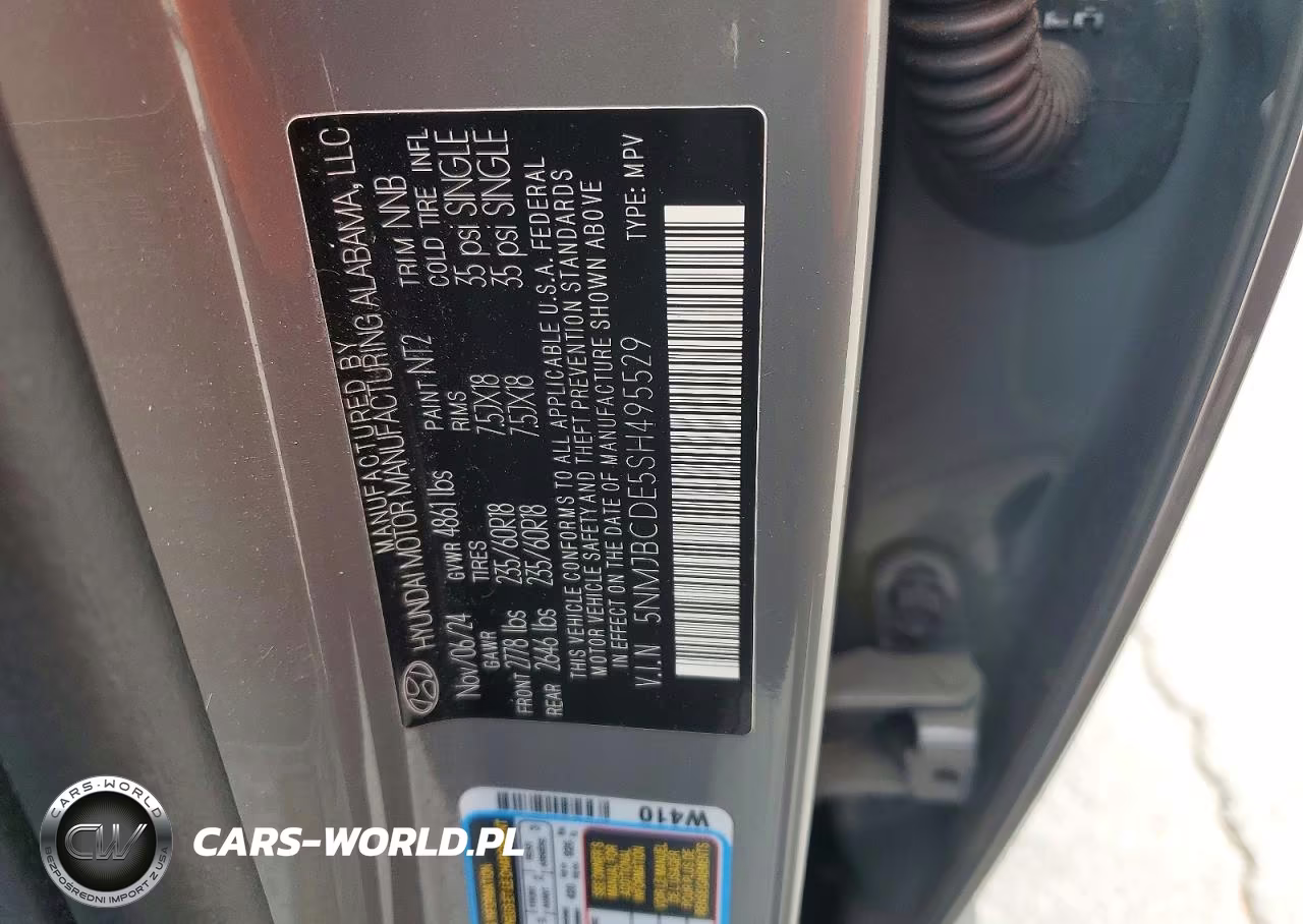 2025 Hyundai Tucson Sel VIN:5NMJBCDE5SH495529 - 13