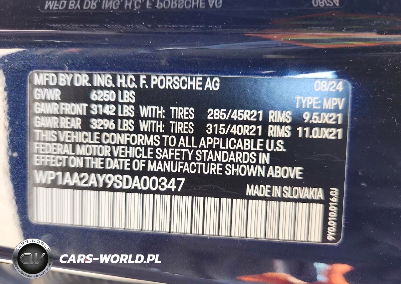 2025 Porsche Cayenne VIN:WP1AA2AY9SDA00347 - 13