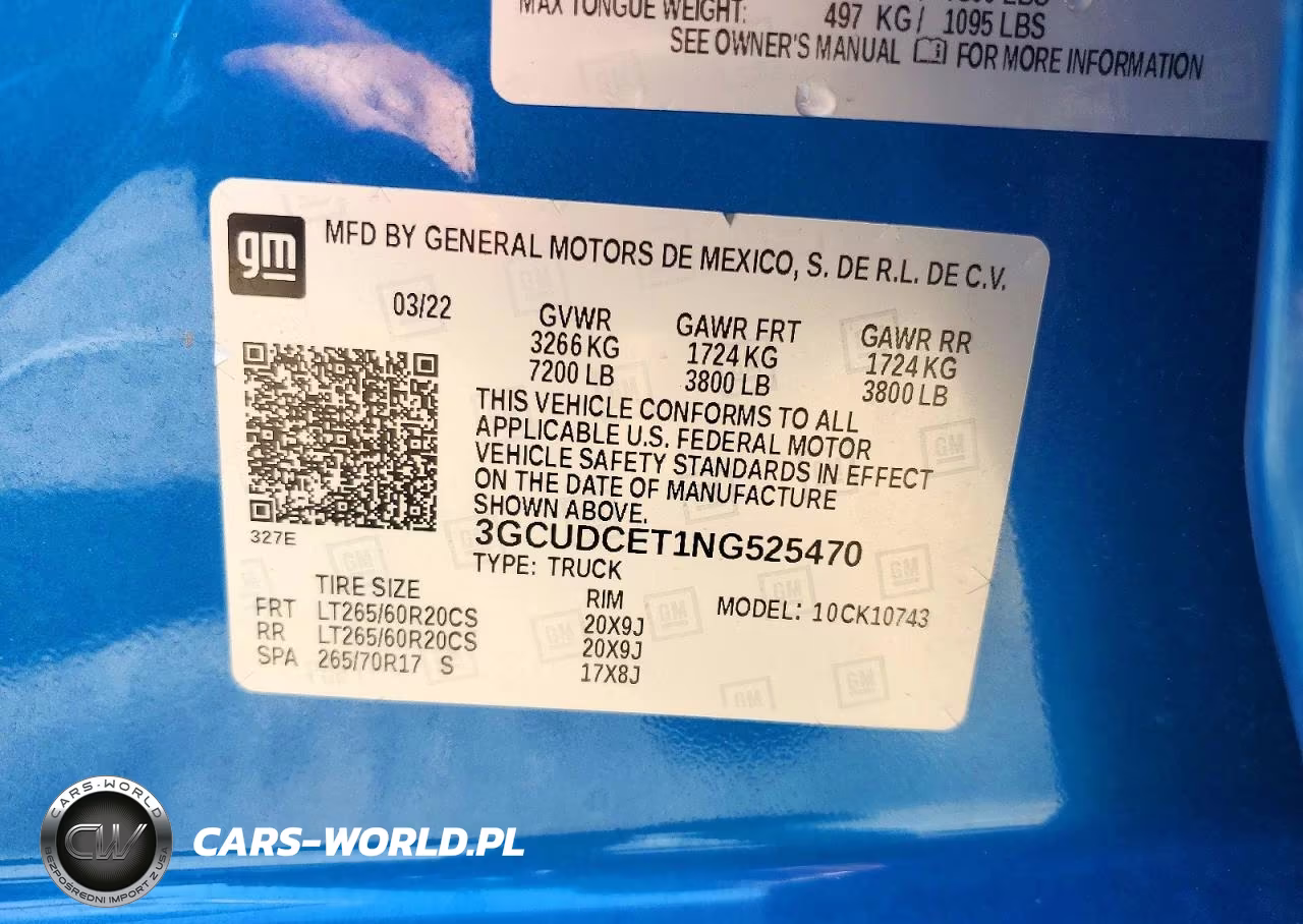 2022 Chevrolet Silverado K1500 Trail Boss Custom VIN:3GCUDCET1NG525470 - 12