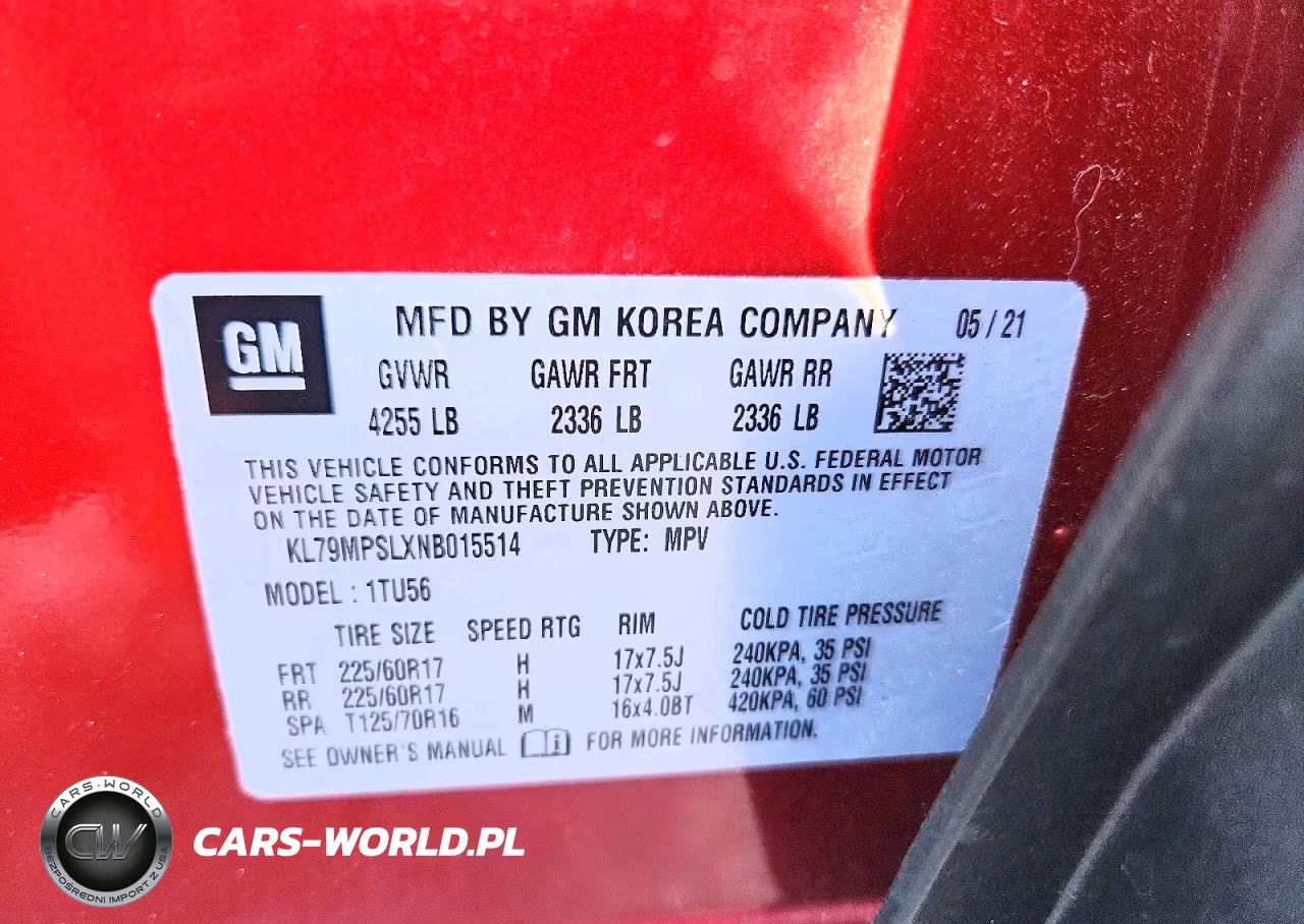2022 Chevrolet Trailblazer Lt VIN:KL79MPSLXNB015514 - 13