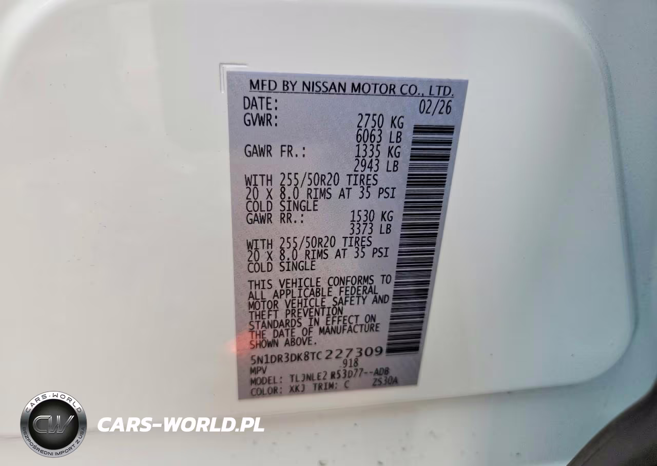 2026 Nissan Pathfinder Platinum VIN:5N1DR3DK8TC227309 - 13