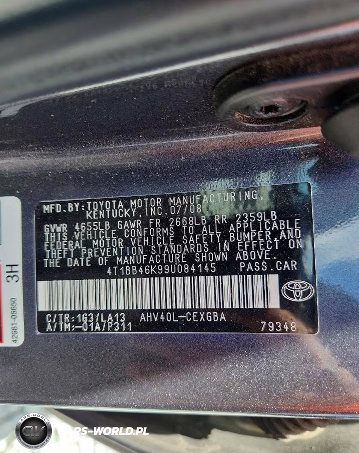 2009 Toyota Camry Hybrid VIN:4T1BB46K99U084145 - 12