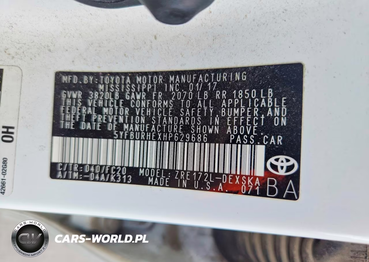 2017 Toyota Corolla Se VIN:5YFBURHEXHP629686 - 12