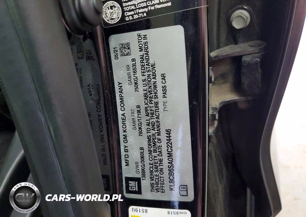 2021 Chevrolet Spark Ls VIN:KL8CB6SA0MC224446 - 12