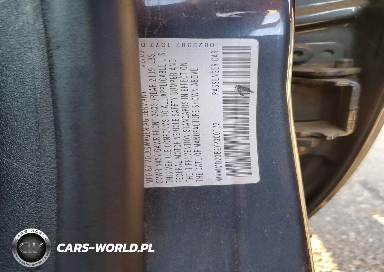 2000 Volkswagen Passat Gls VIN:WVWMD23B2YP300172 - 12