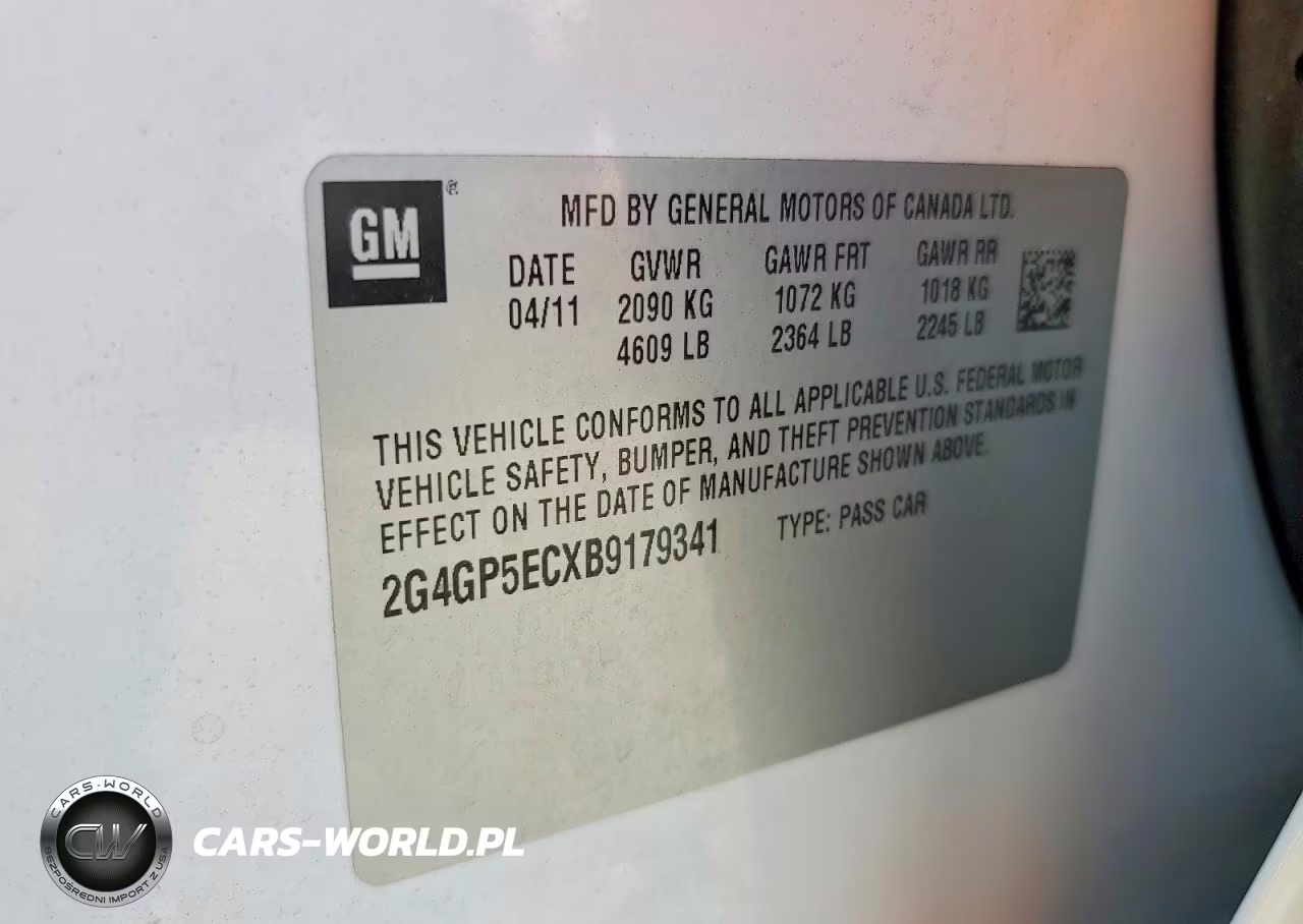 2011 Buick Regal Cxl VIN:2G4GP5ECXB9179341 - 12