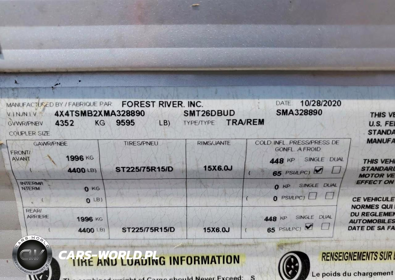 2021 Forest River Salem Camper VIN:4X4TSMB2XMA328890 - 10