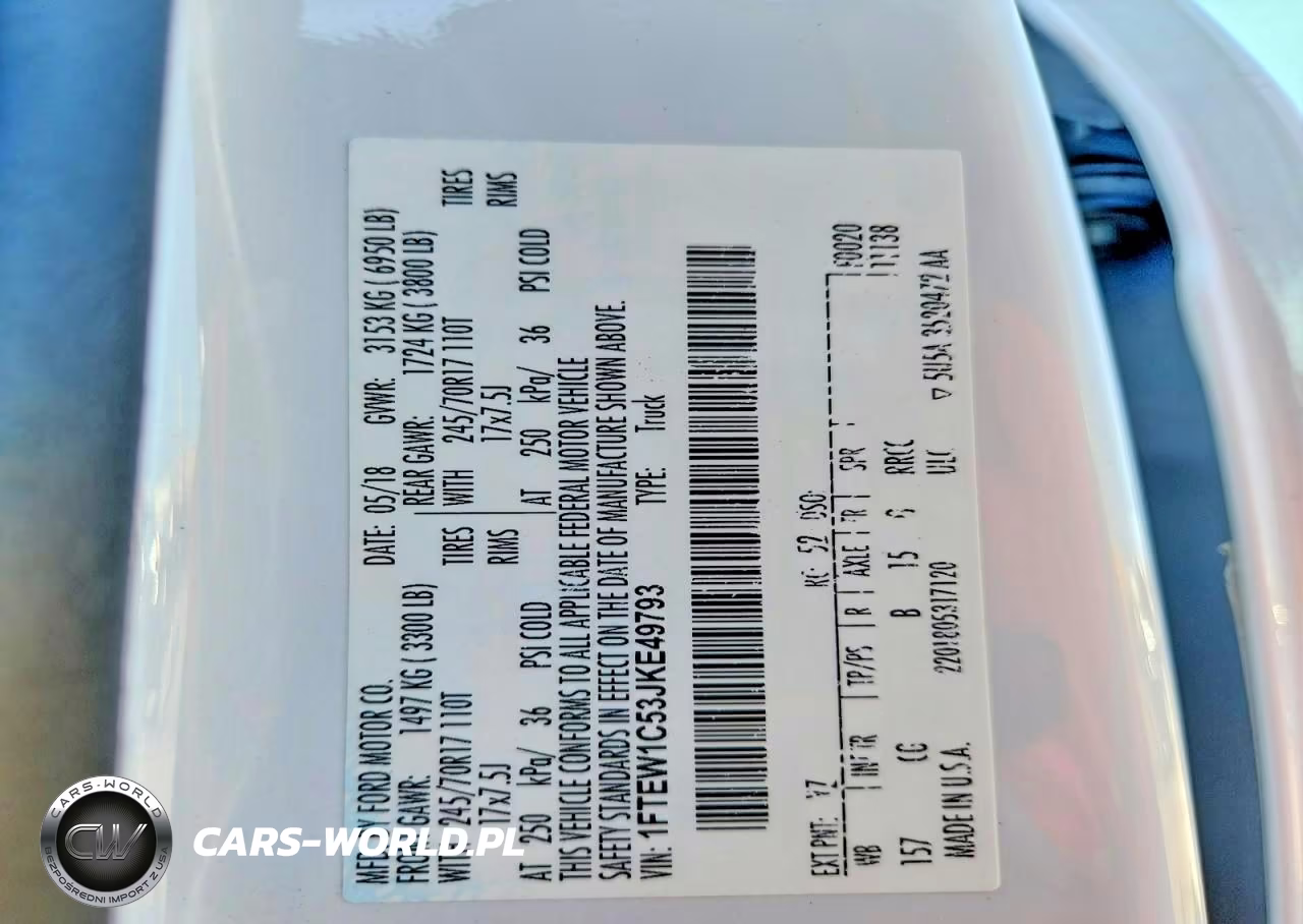 2018 Ford F150 Supercrew VIN:1FTEW1C53JKE49793 - 12