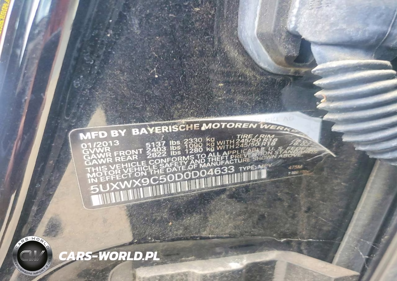 2013 BMW X3 xDrive28I VIN:5UXWX9C50D0D04633 - 14