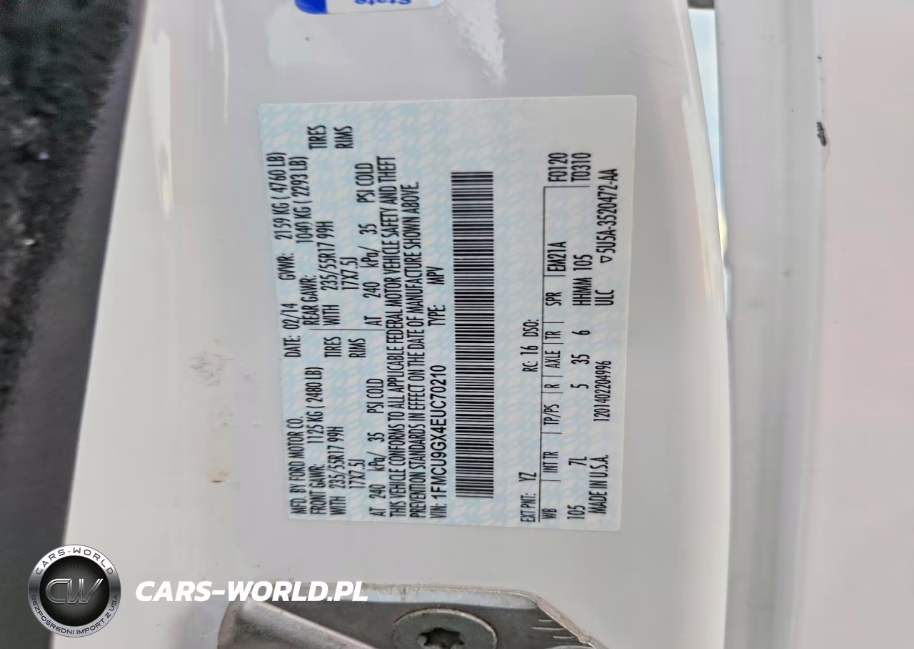 2014 Ford Escape Se VIN:1FMCU9GX4EUC70210 - 13