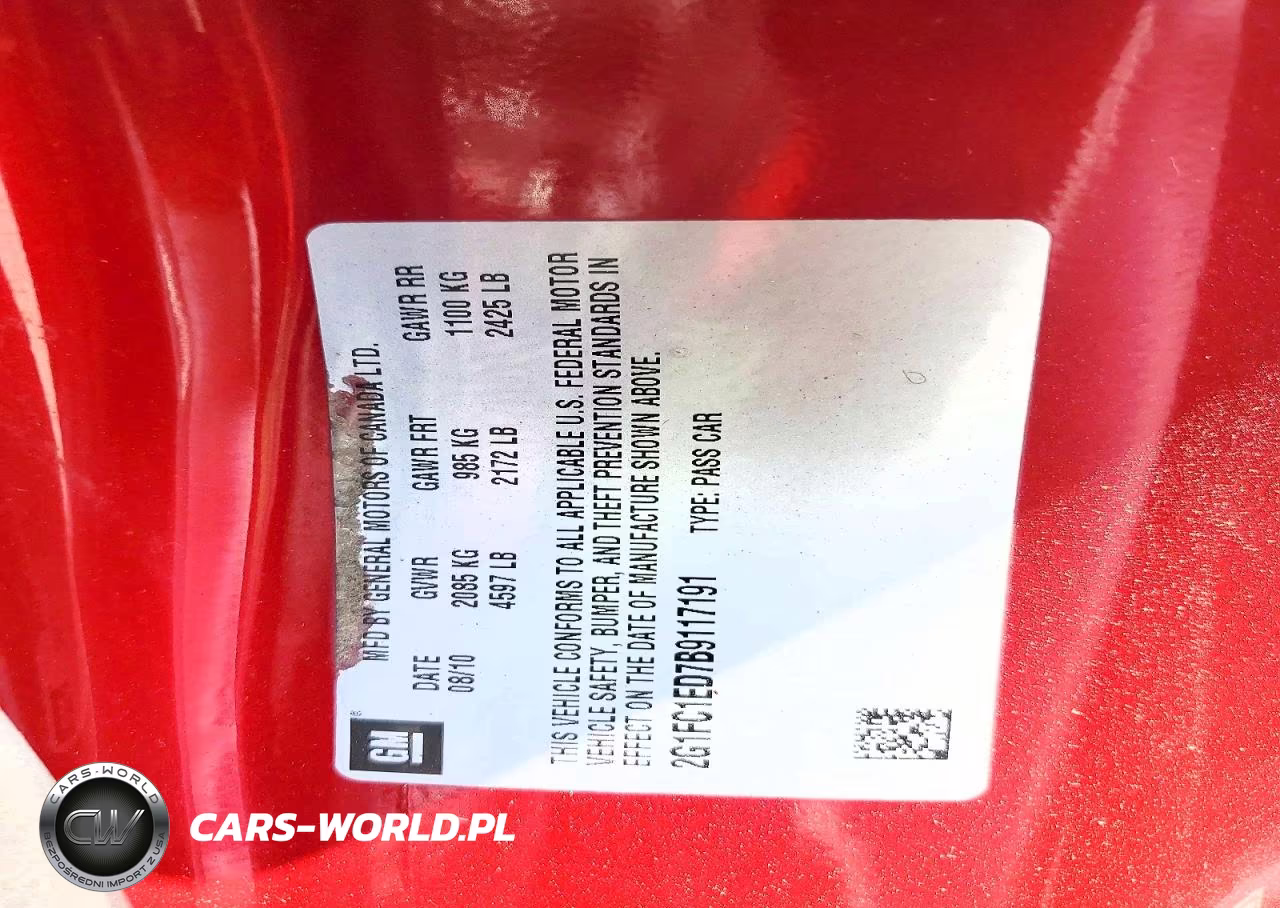 2011 Chevrolet Camaro Lt VIN:2G1FC1ED7B9117191 - 12