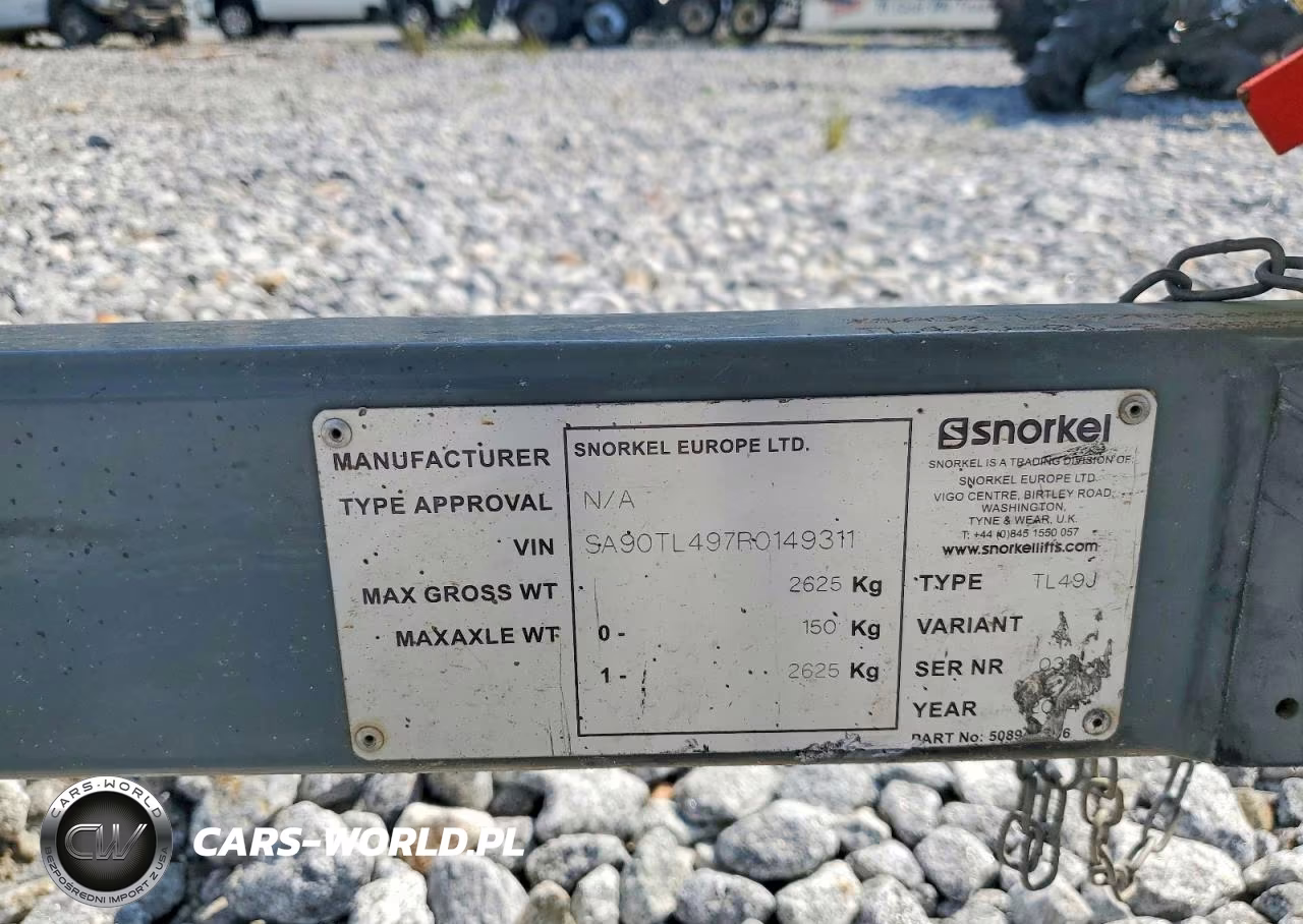 2024 Snorkel Tl49J Boom Lift VIN:SA90TL497R0149311 - 10