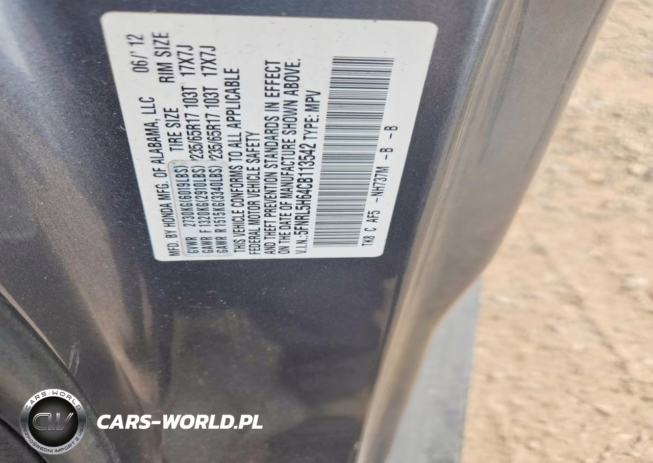 2012 Honda Odyssey Exl VIN:5FNRL5H64CB113542 - 14