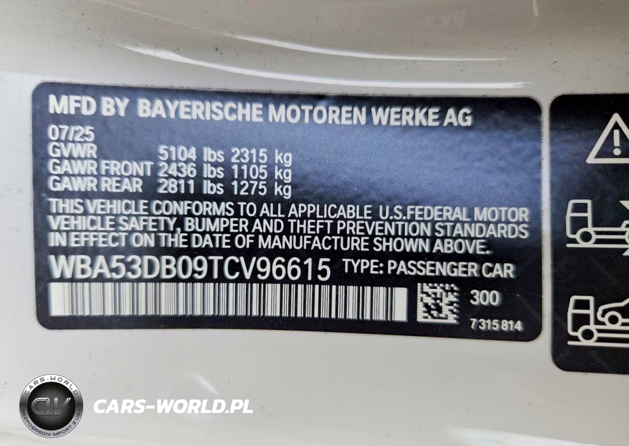 2026 BMW 430Xi VIN:WBA53DB09TCV96615 - 12