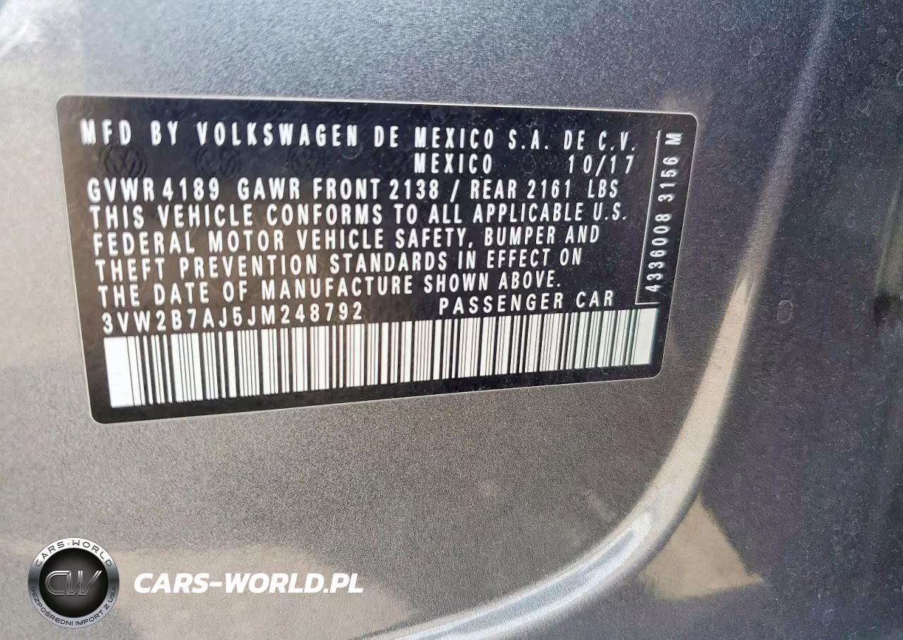 2018 Volkswagen Jetta S VIN:3VW2B7AJ5JM248792 - 12