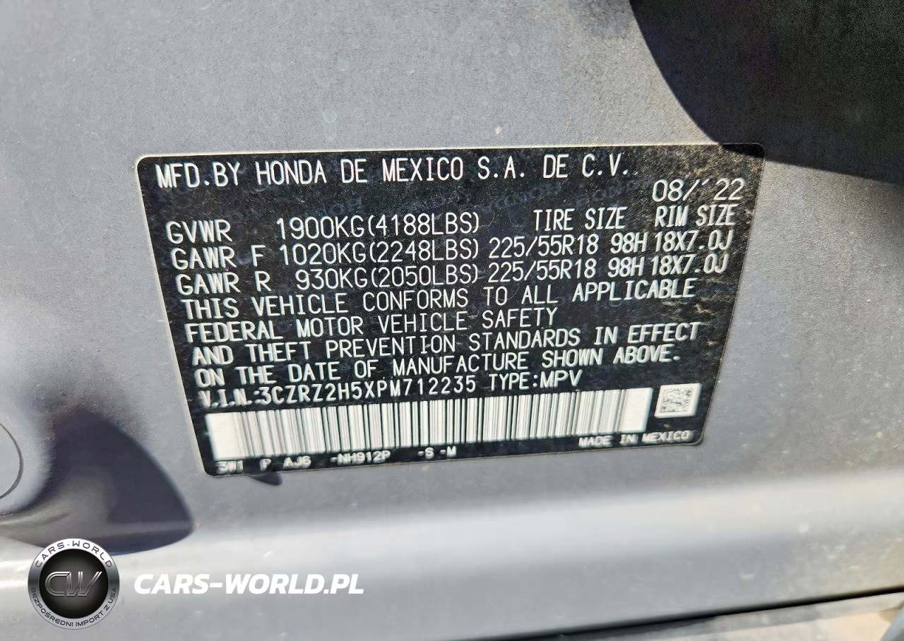 2023 Honda Hr-V Sport VIN:3CZRZ2H5XPM712235 - 13