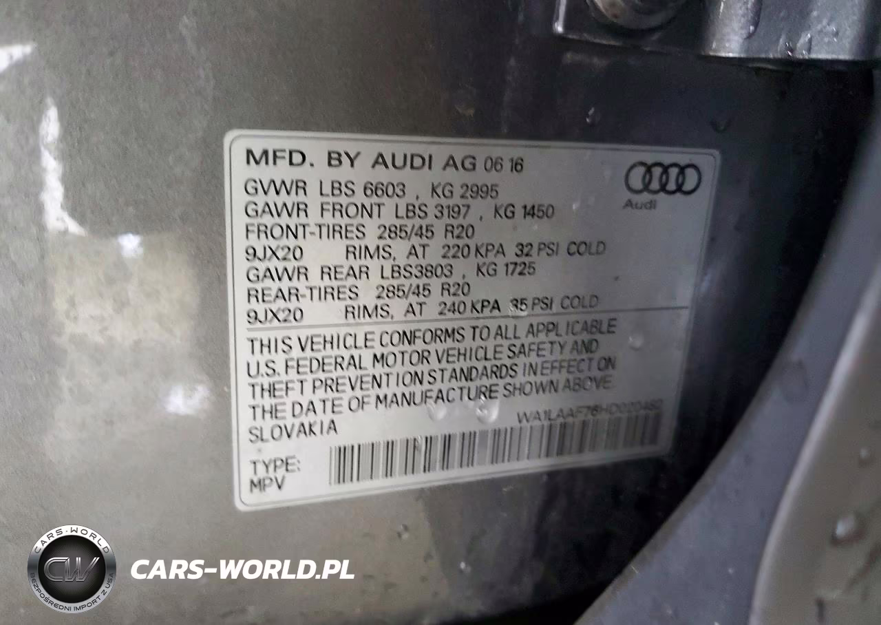 2017 Audi Q7 Premium Plus VIN:WA1LAAF76HD020482 - 14