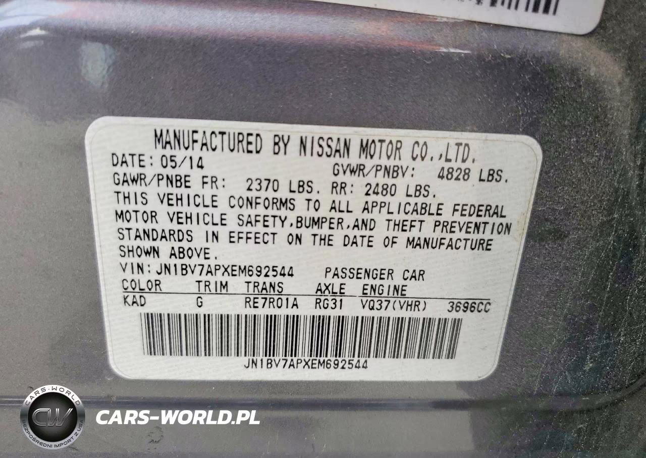 2014 Infiniti Q50 Premium VIN:JN1BV7APXEM692544 - 12