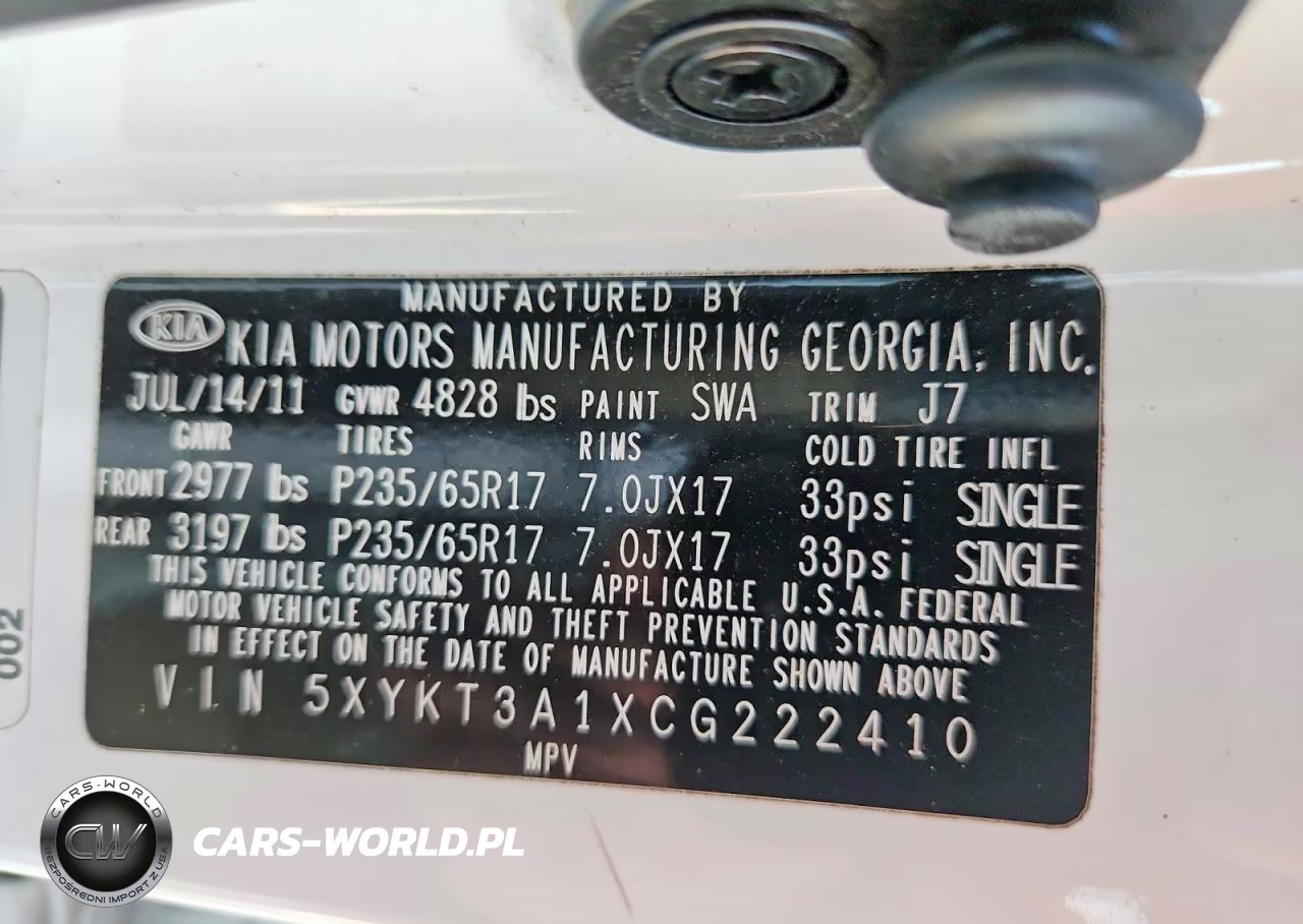 2012 Kia Sorento Lx VIN:5XYKT3A1XCG222410 - 14