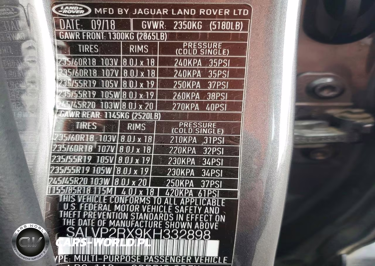 2019 Land Rover Range Rover Evoque Se VIN:SALVP2RX9KH332898 - 13