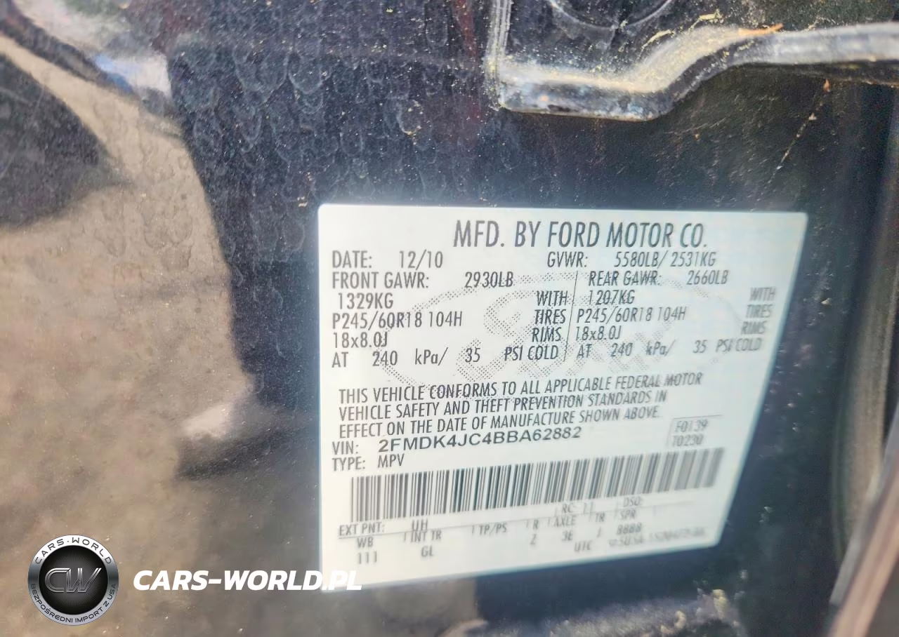 2011 Ford Edge VIN:2FMDK4JC4BBA62882 - 12