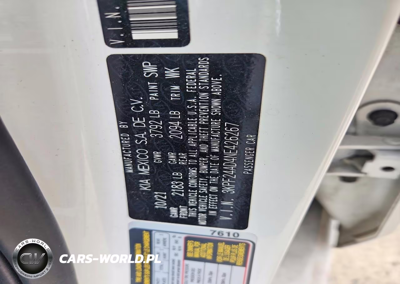 2022 Kia Forte Lxs VIN:3KPF24AD4NE426267 - 12
