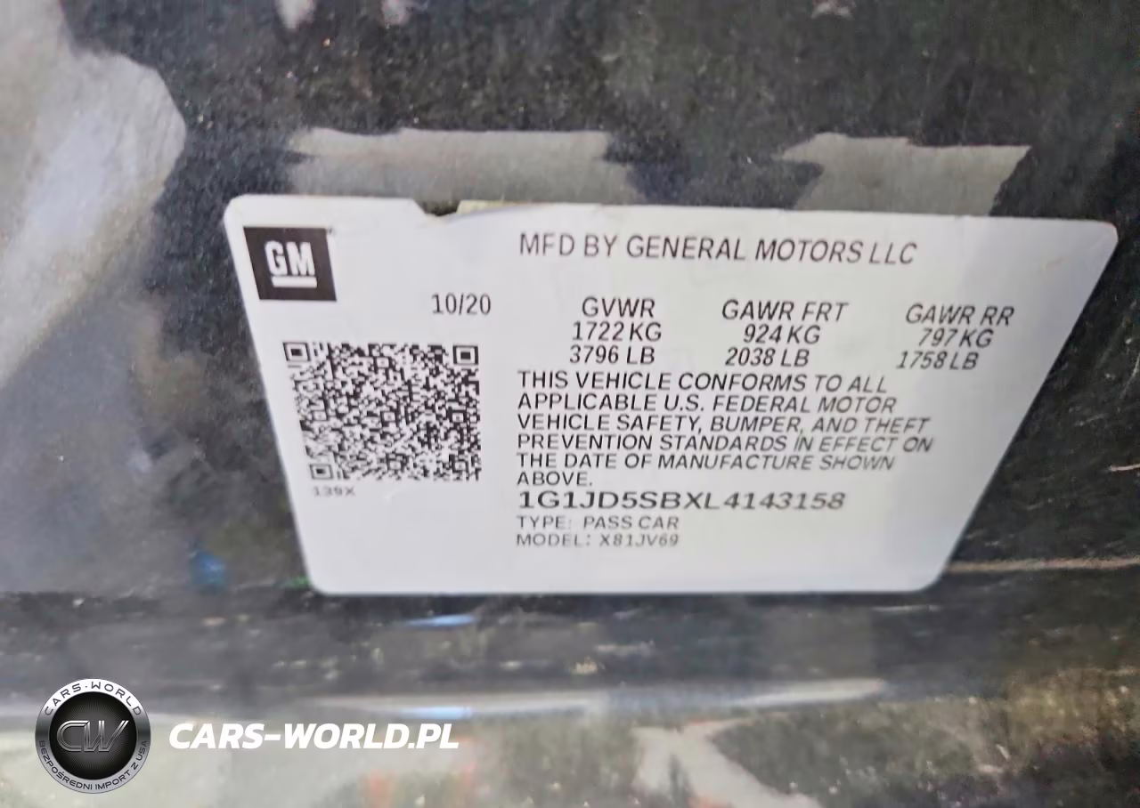 2020 Chevrolet Sonic Lt VIN:1G1JD5SBXL4143158 - 13