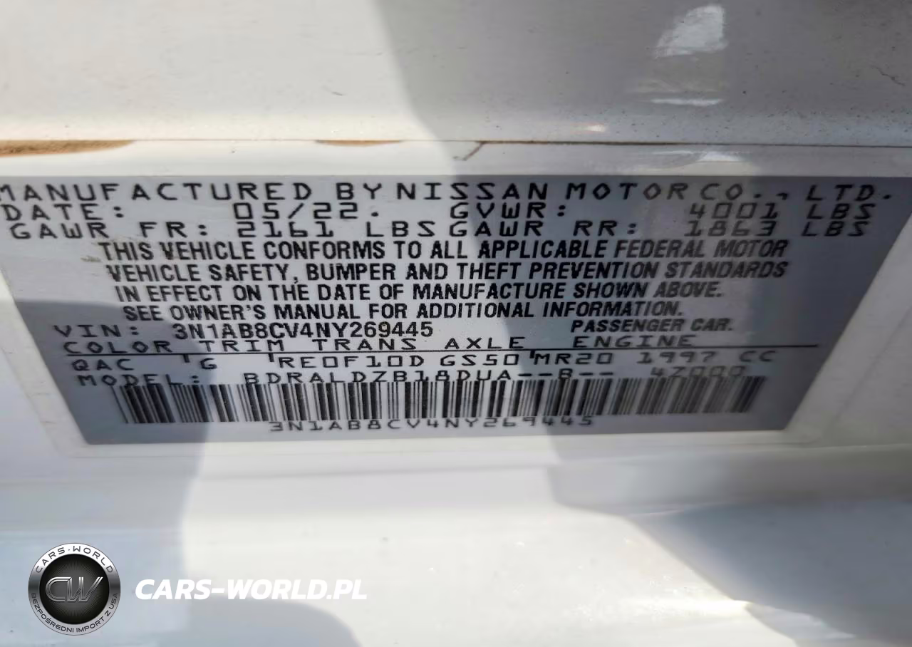 2022 Nissan Sentra Sv VIN:3N1AB8CV4NY269445 - 13