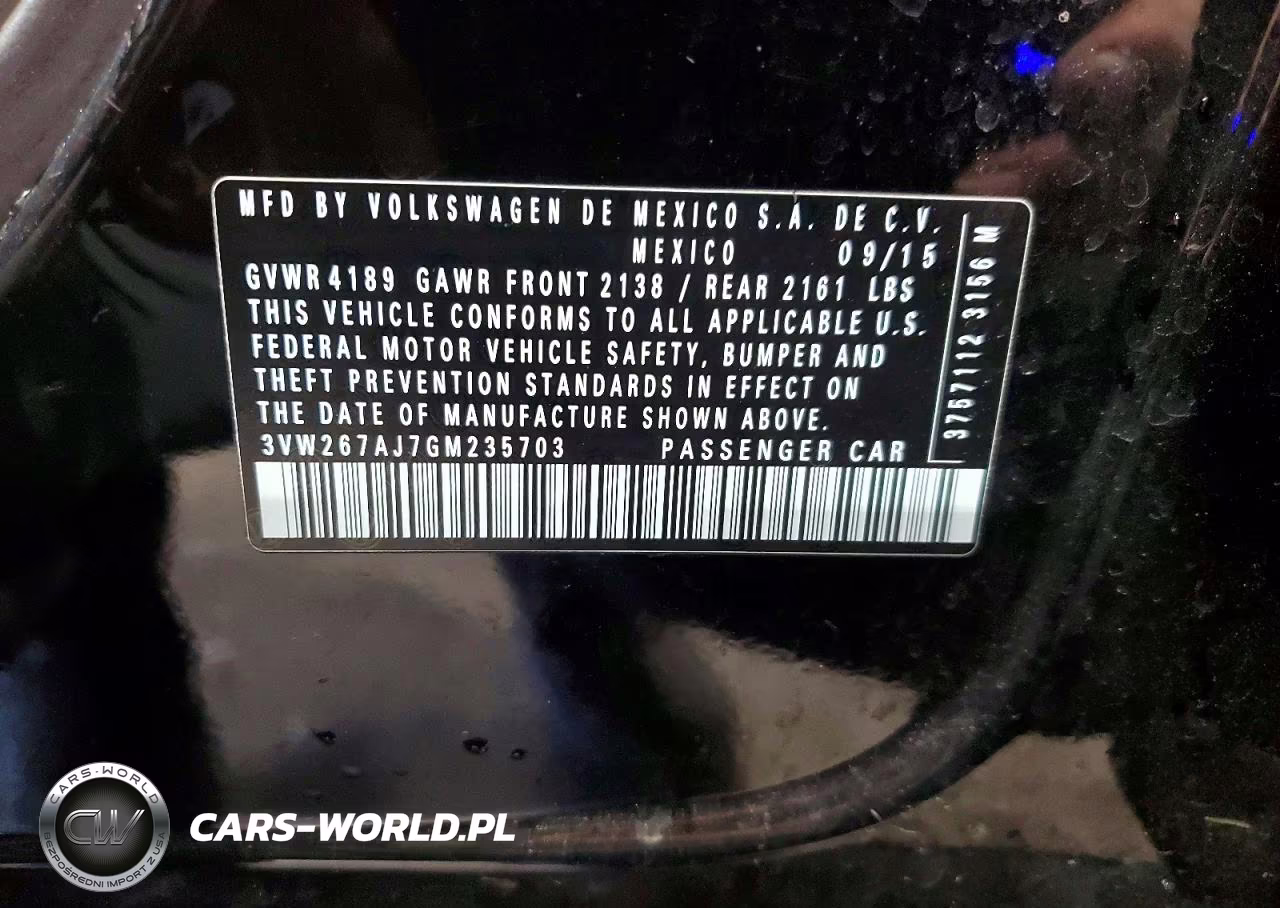 2016 Volkswagen Jetta S VIN:3VW267AJ7GM235703 - 12