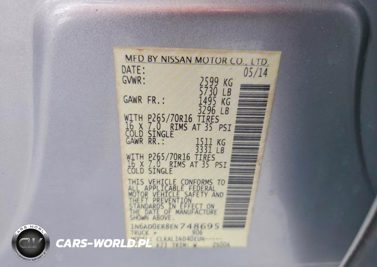 2014 Nissan Frontier S VIN:1N6AD0ER8EN748695 - 13