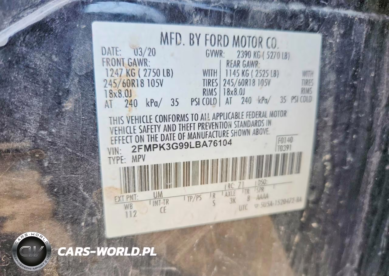 2020 Ford Edge Se VIN:2FMPK3G99LBA76104 - 13
